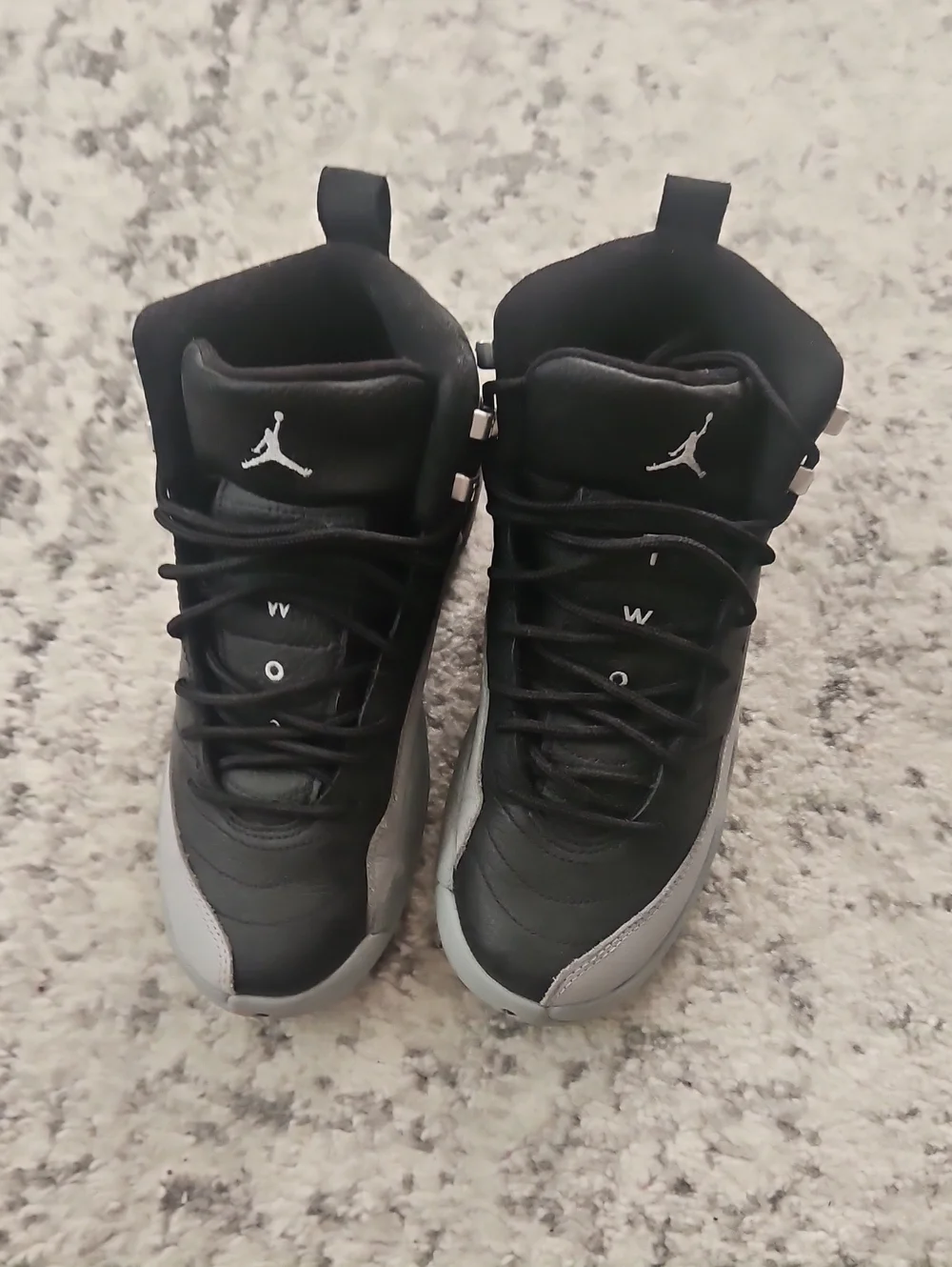 Jordan Kids Black and Gray High-Top Sneakers